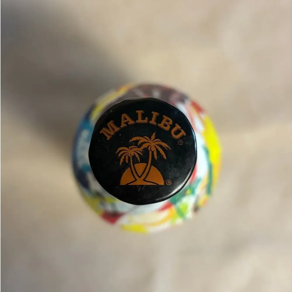 2008 Malibu Coconut Caribbean Rum Reef Check Limited Edition 750ml Bottle Empty